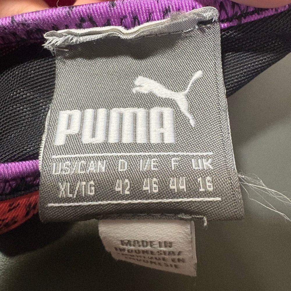 PUMA Strappy Pink and Purple Sports Bra - Picture 5 of 6